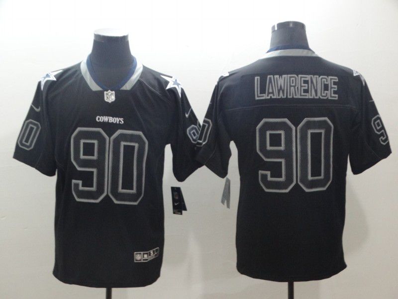 Men Dallas Cowboys 90 Lawrence Nike Lights Out Black Color Rush Limited NFL Jersey